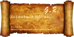 Goldschmid Réka névjegykártya